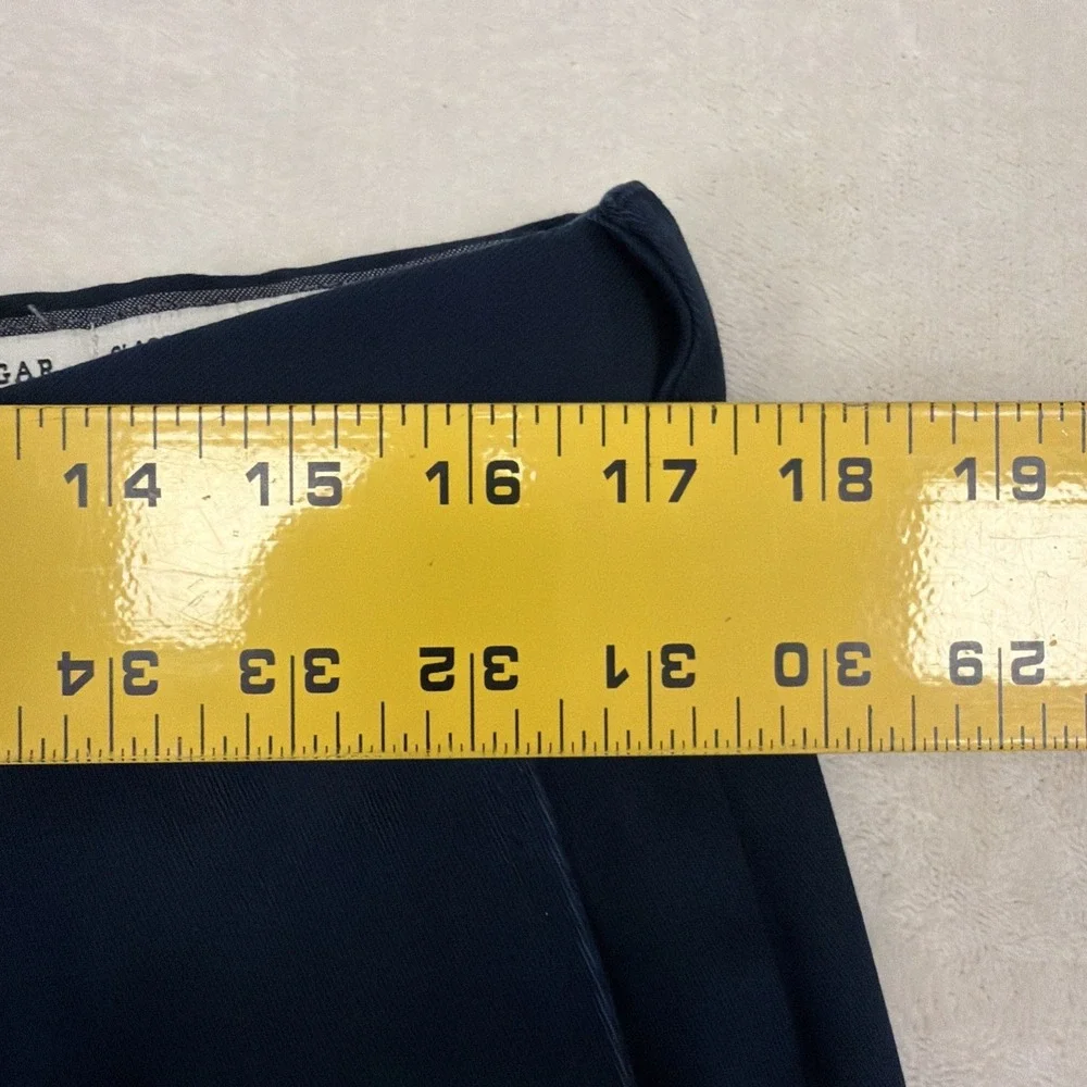 Haggar Premium No Iron Khaki Classic Fit Navy Blue Pants 34x30